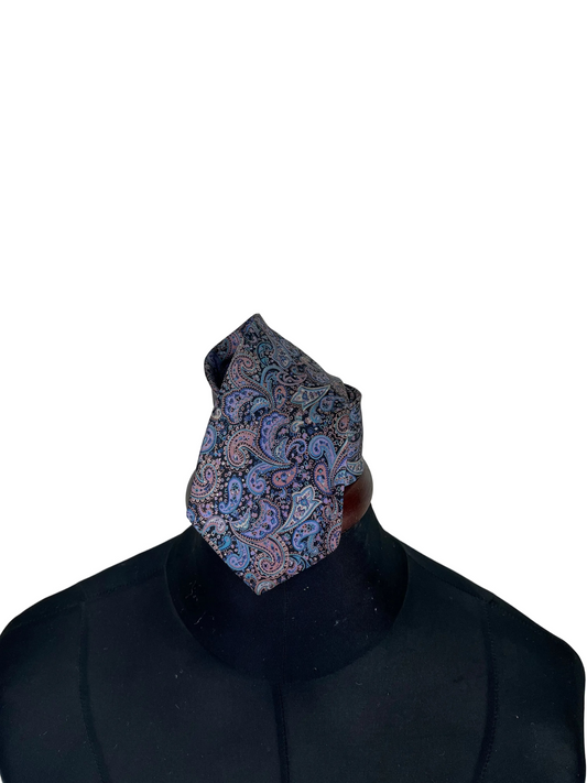 Purple Paisley Print Silk Necktie