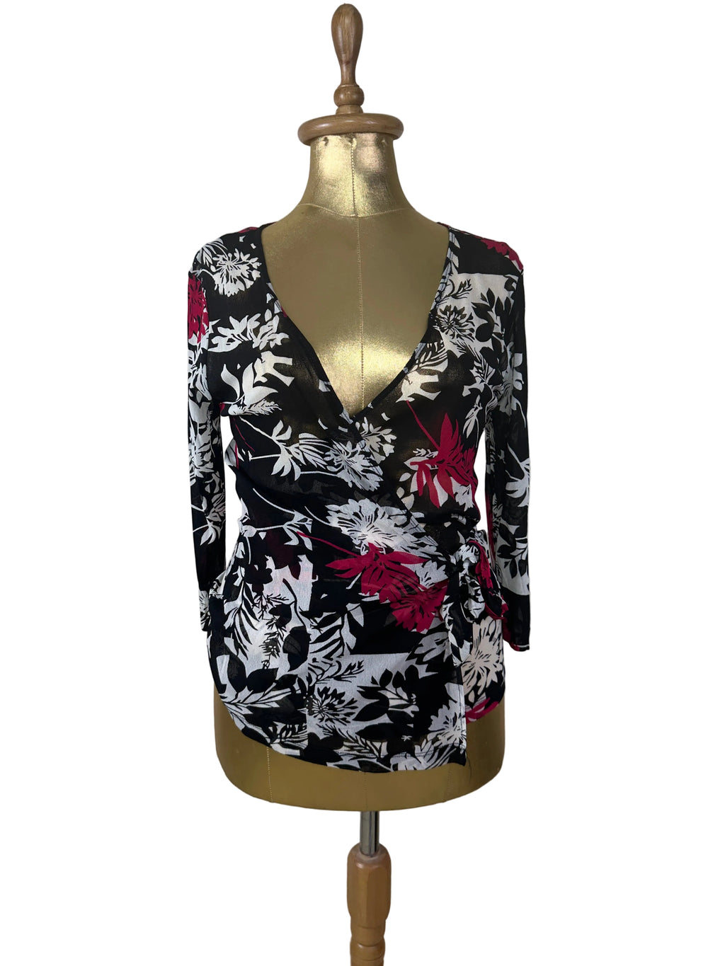 Monti Sheer Wrap Blouse - Medium