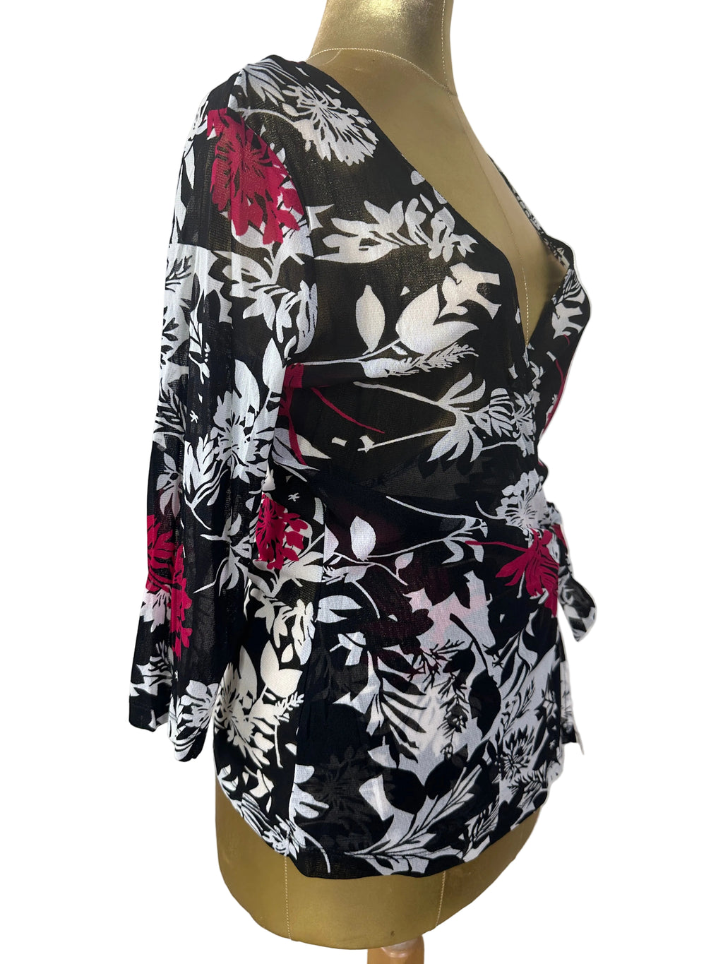 Monti Sheer Wrap Blouse - Medium