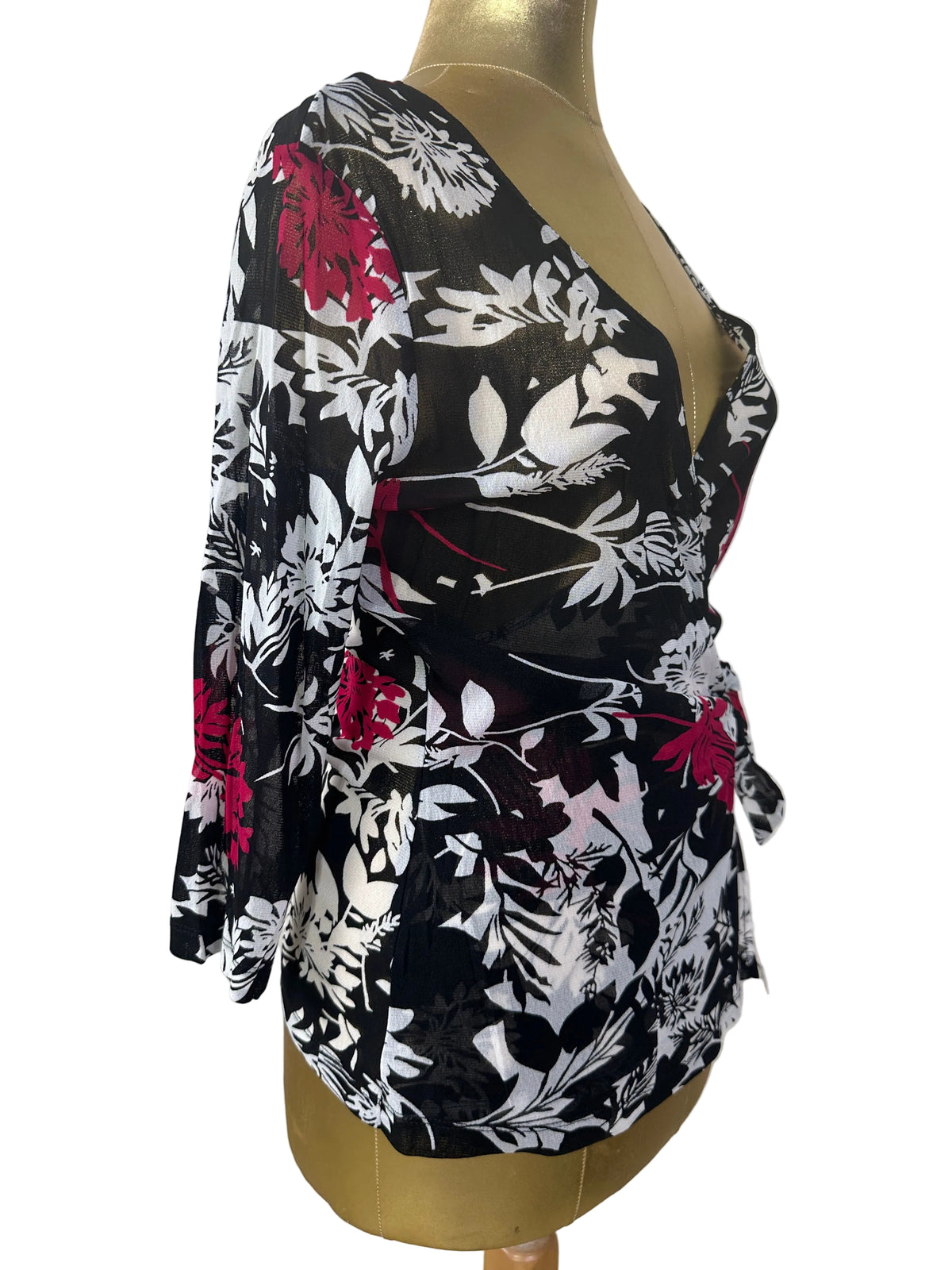 Monti Sheer Wrap Blouse - Medium