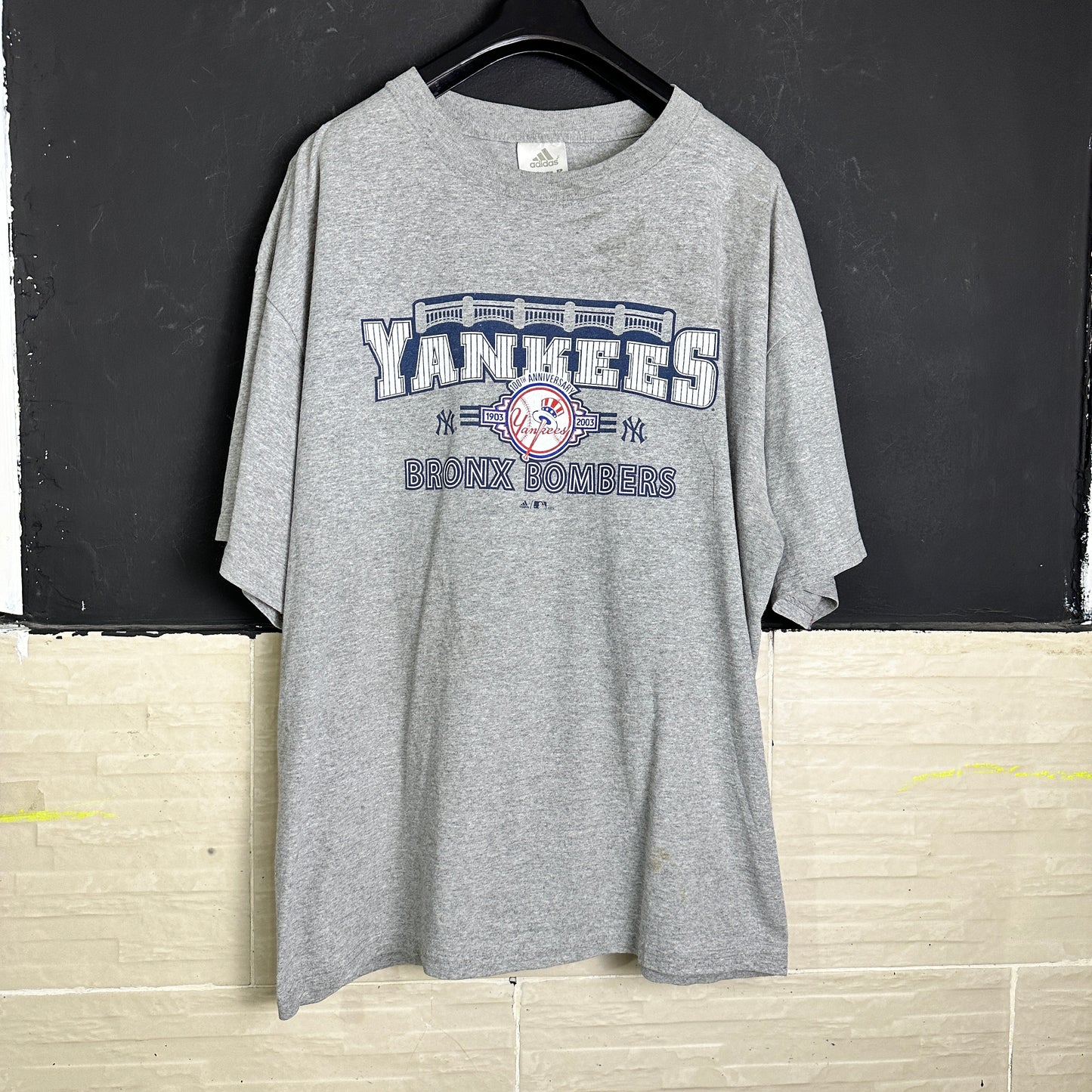 2003 Adidas NY Yankees 100th Anniversary Tee