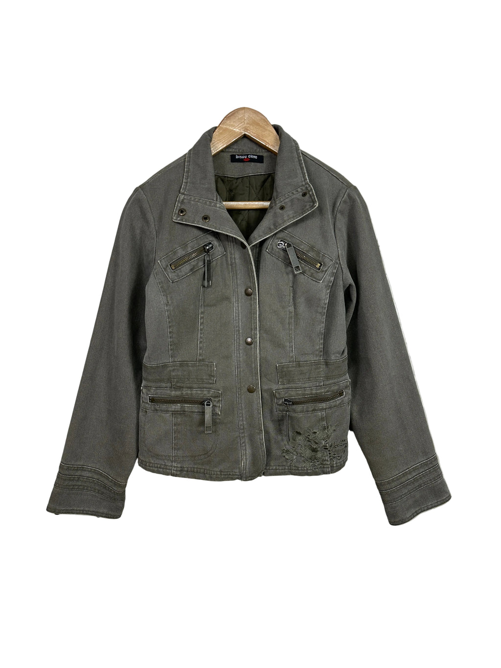 Y2K Bisou d'Eve Green Women's Denim Jacket