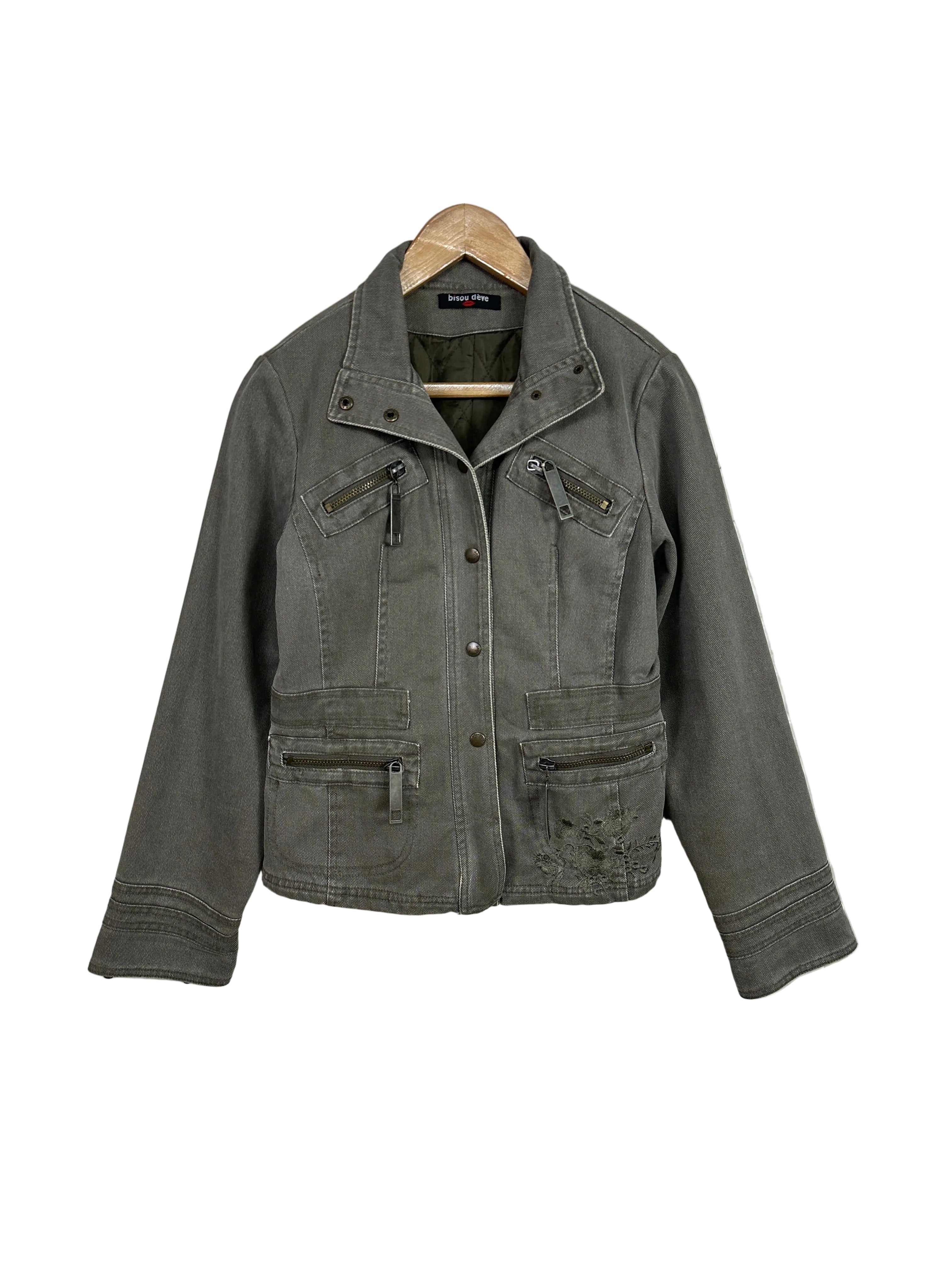Y2K Bisou d'Eve Green Women's Denim Jacket
