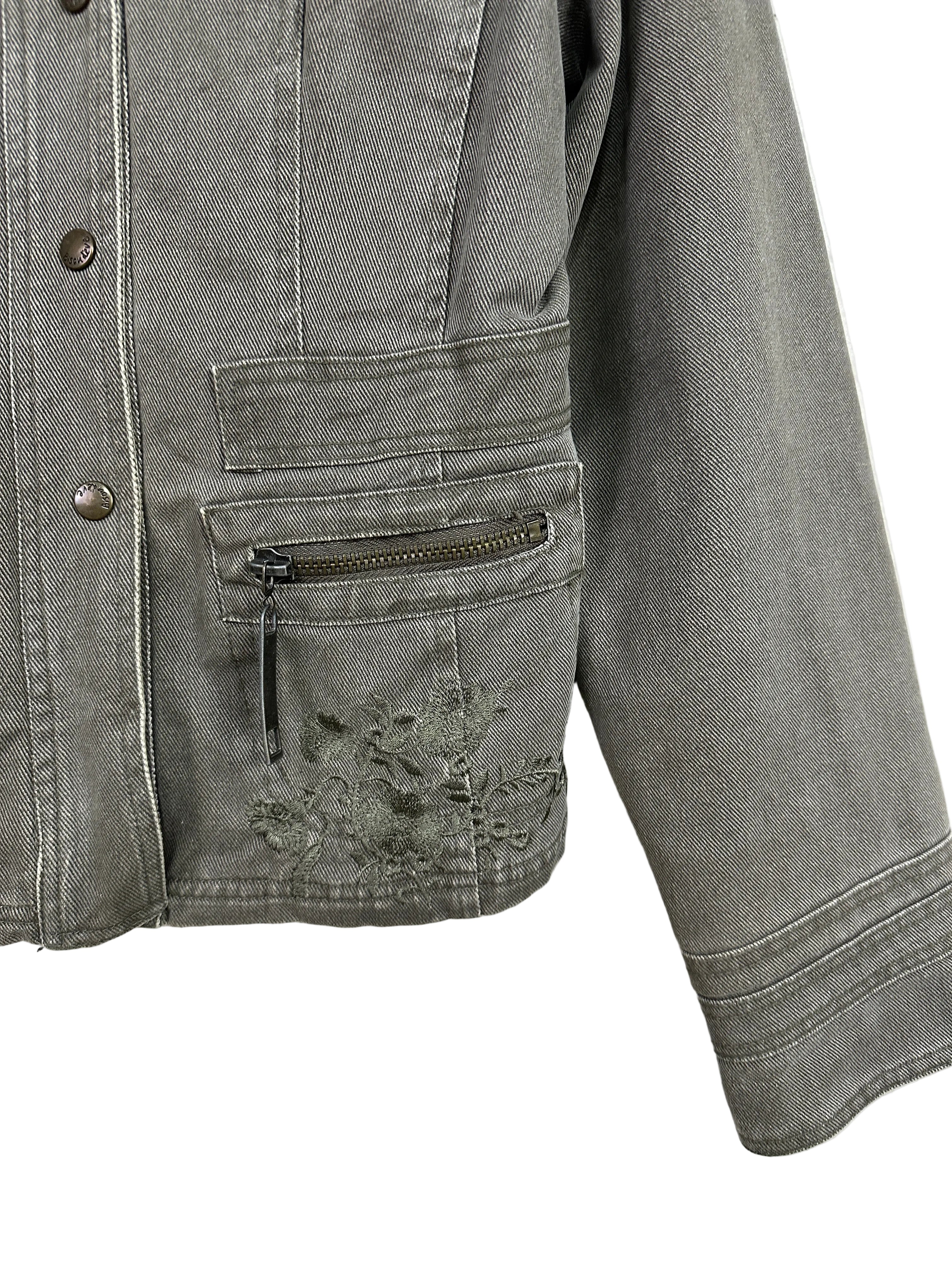 Y2K Bisou d'Eve Green Women's Denim Jacket