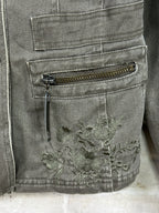 Y2K Bisou d'Eve Green Women's Denim Jacket