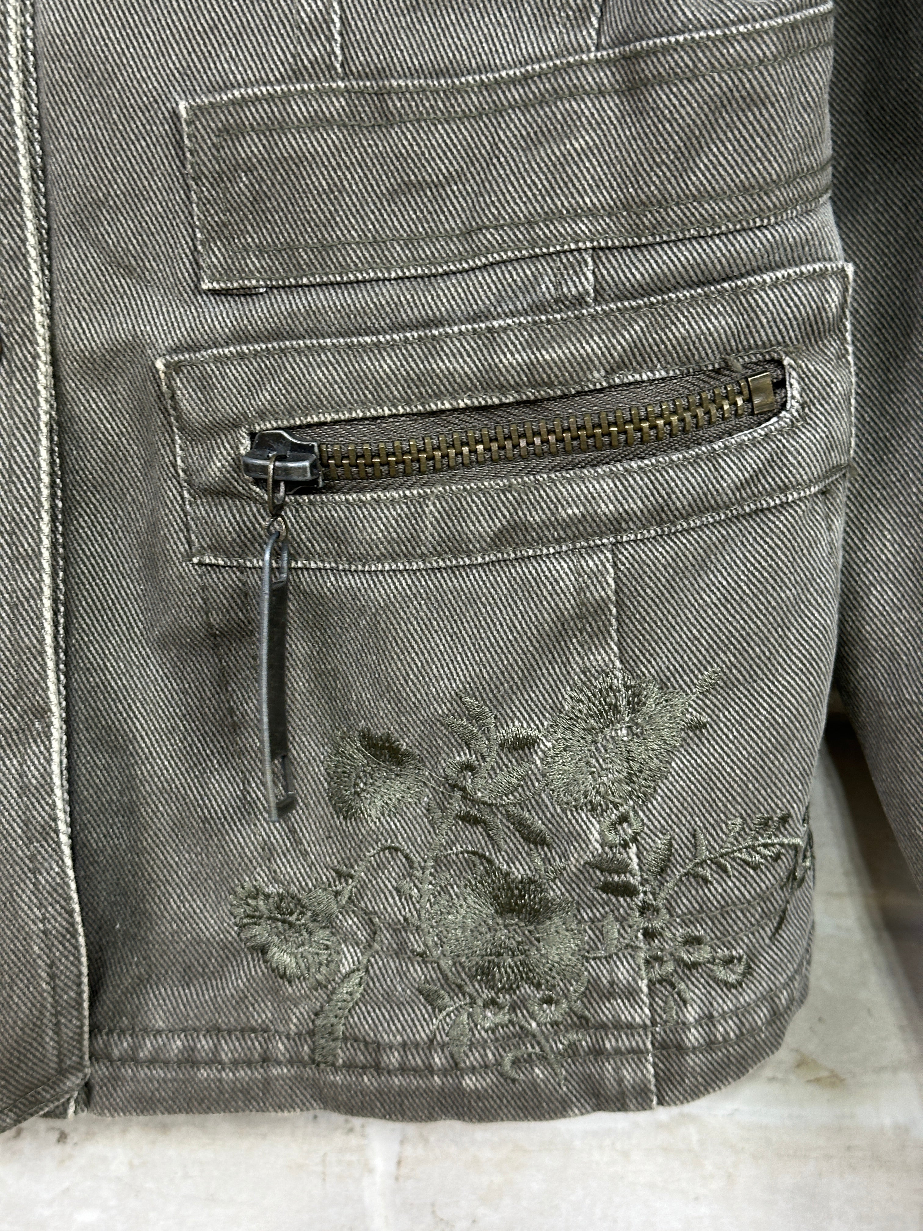 Y2K Bisou d'Eve Green Women's Denim Jacket