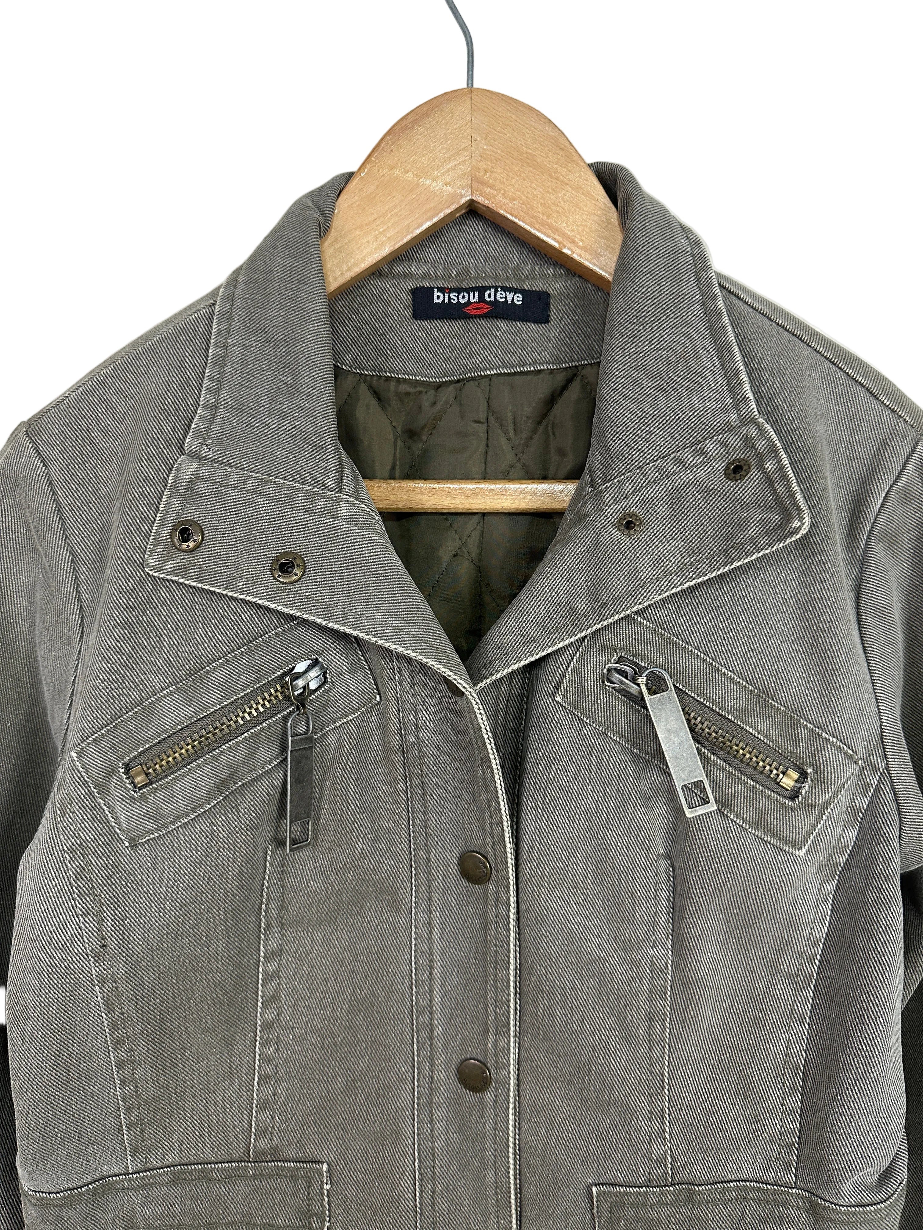 Y2K Bisou d'Eve Green Women's Denim Jacket