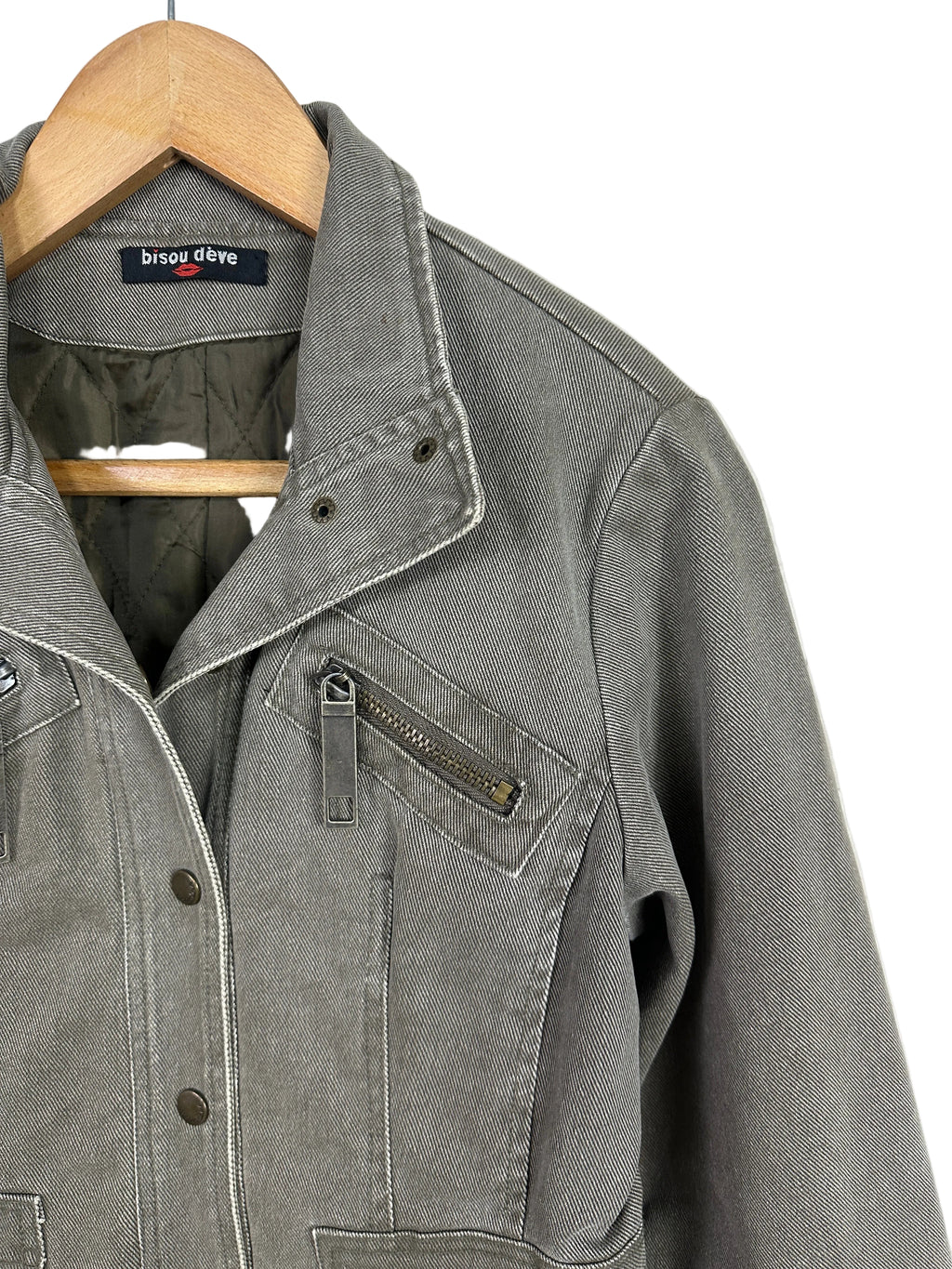 Y2K Bisou d'Eve Green Women's Denim Jacket