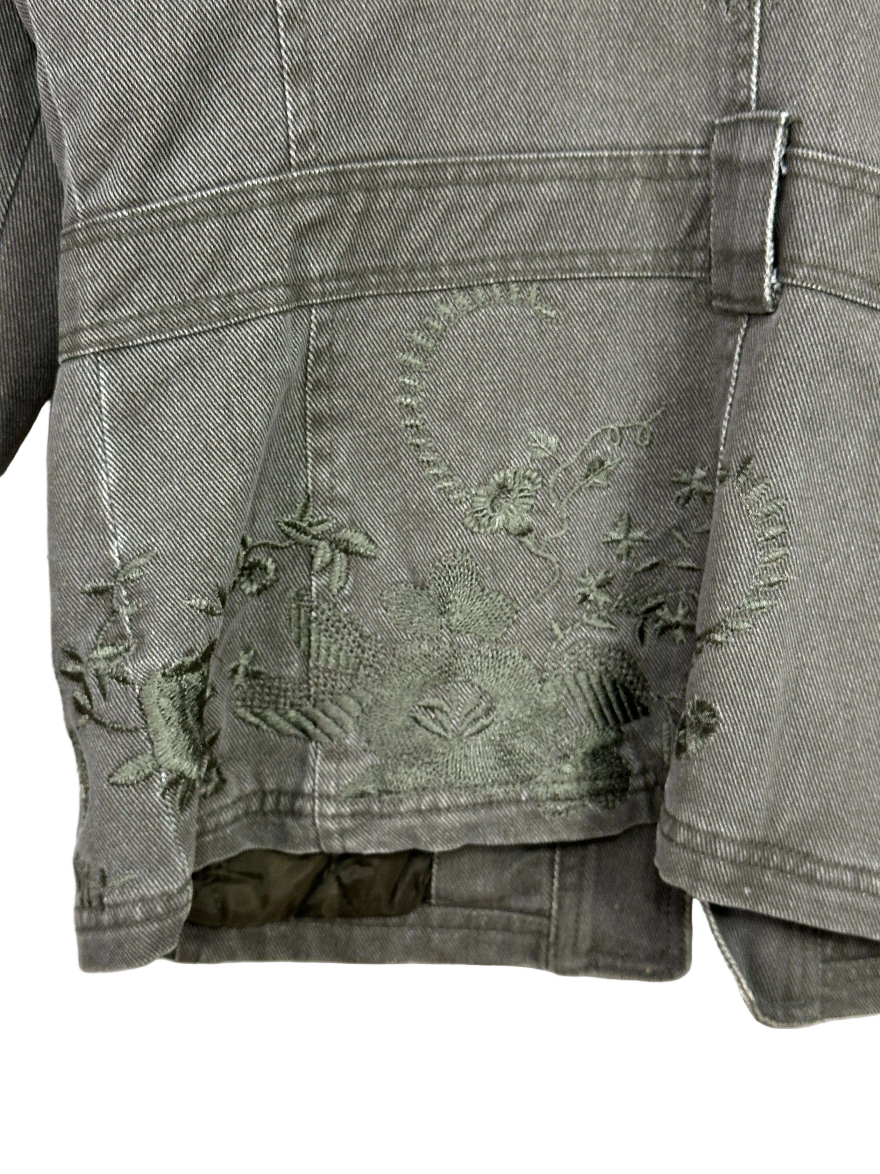 Y2K Bisou d'Eve Green Women's Denim Jacket