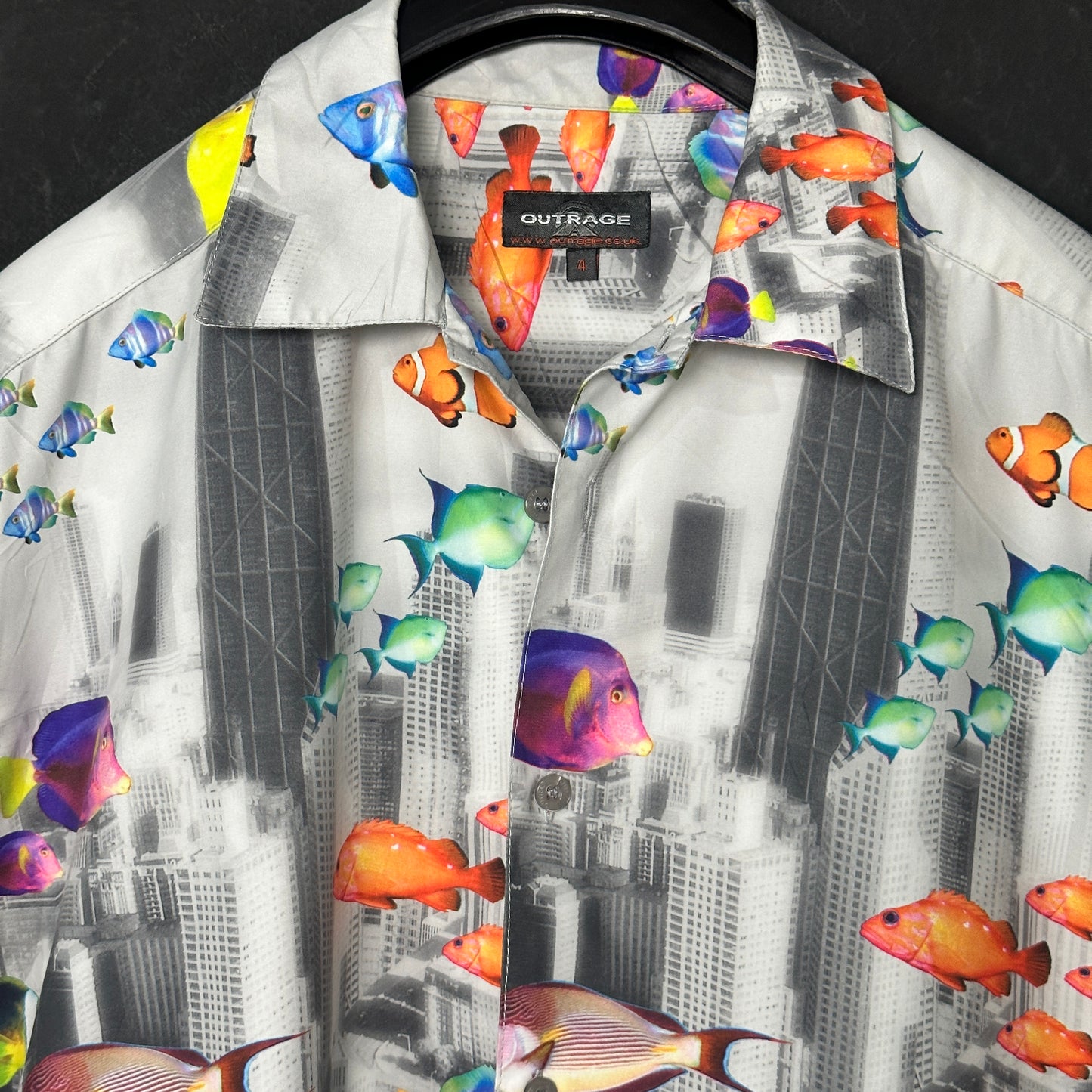 Outrage Fish Pattern Shirt