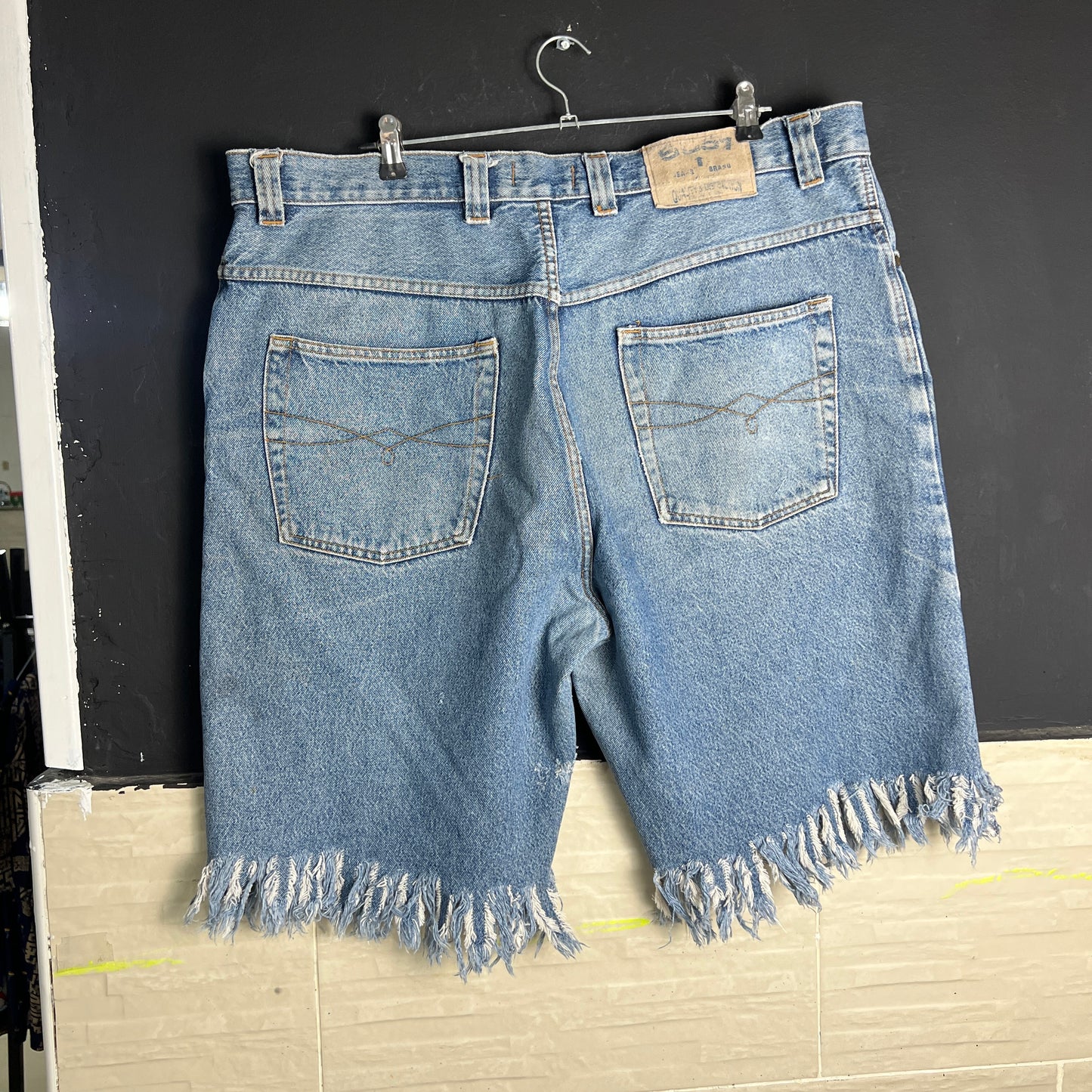 Distressed Hem Jorts 2XL