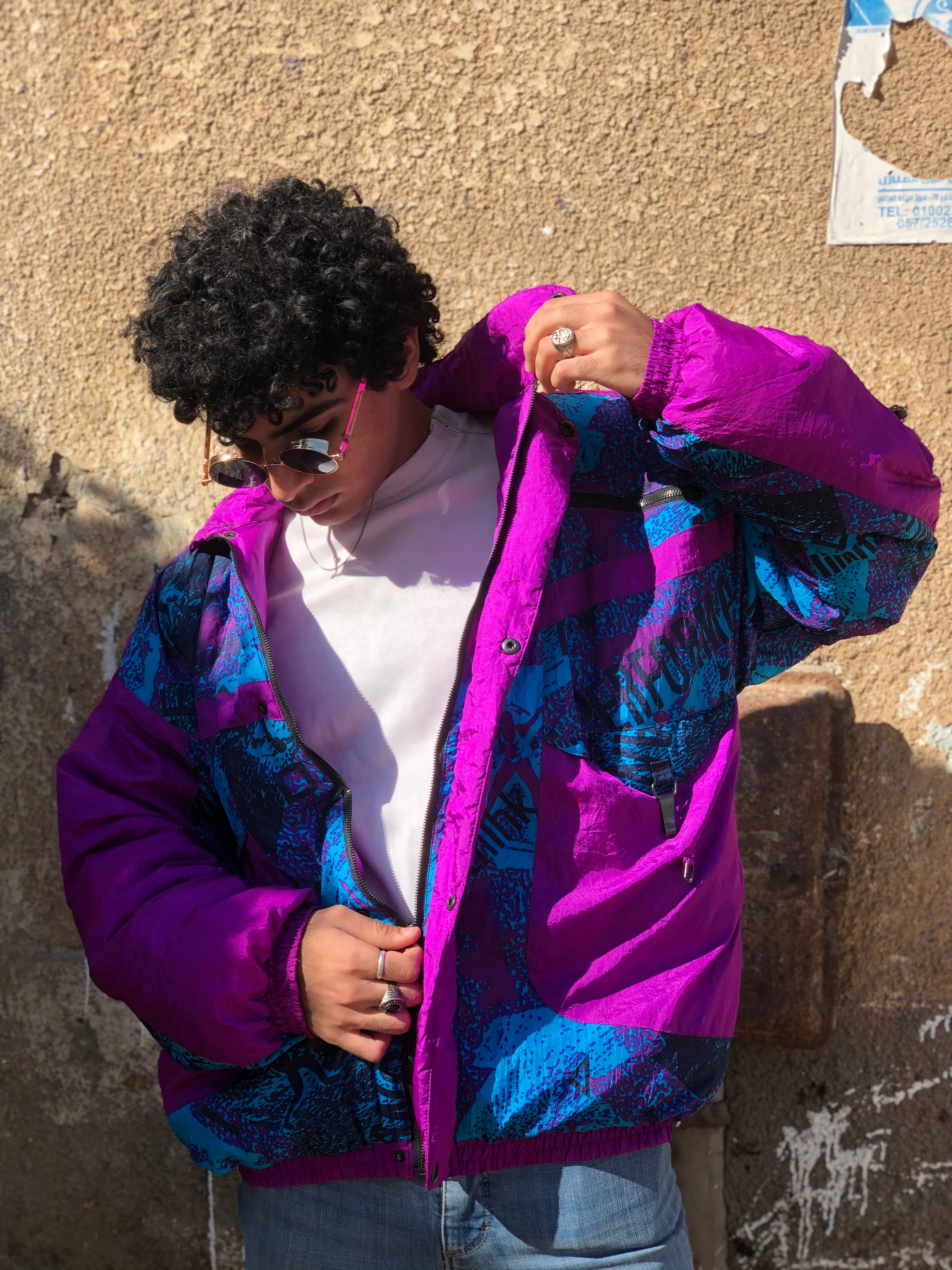 Vintage Jacket with Foldable Hood XL