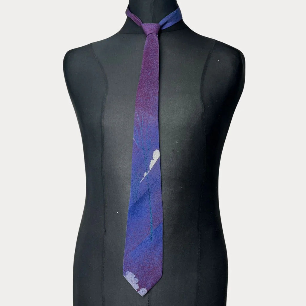 Purple Abstract Necktie