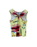 Y2K Floral Gathered-Back Tank