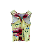 Y2K Floral Gathered-Back Tank
