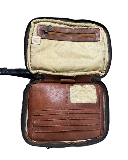 Vintage Unisex American Angel Genuine Leather Crossbody Bag