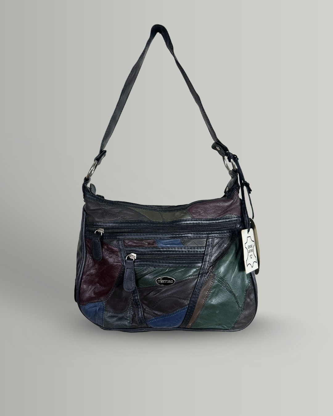 Treviso Multicolor Patch Work Genuine Leather Shoulder Bag