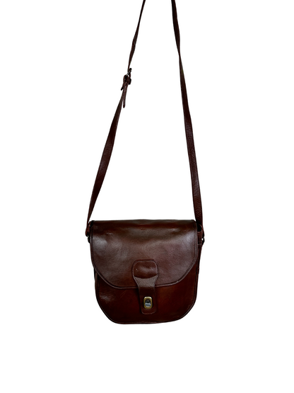 Vintage Genuine Leather Brown Crossbody Bag
