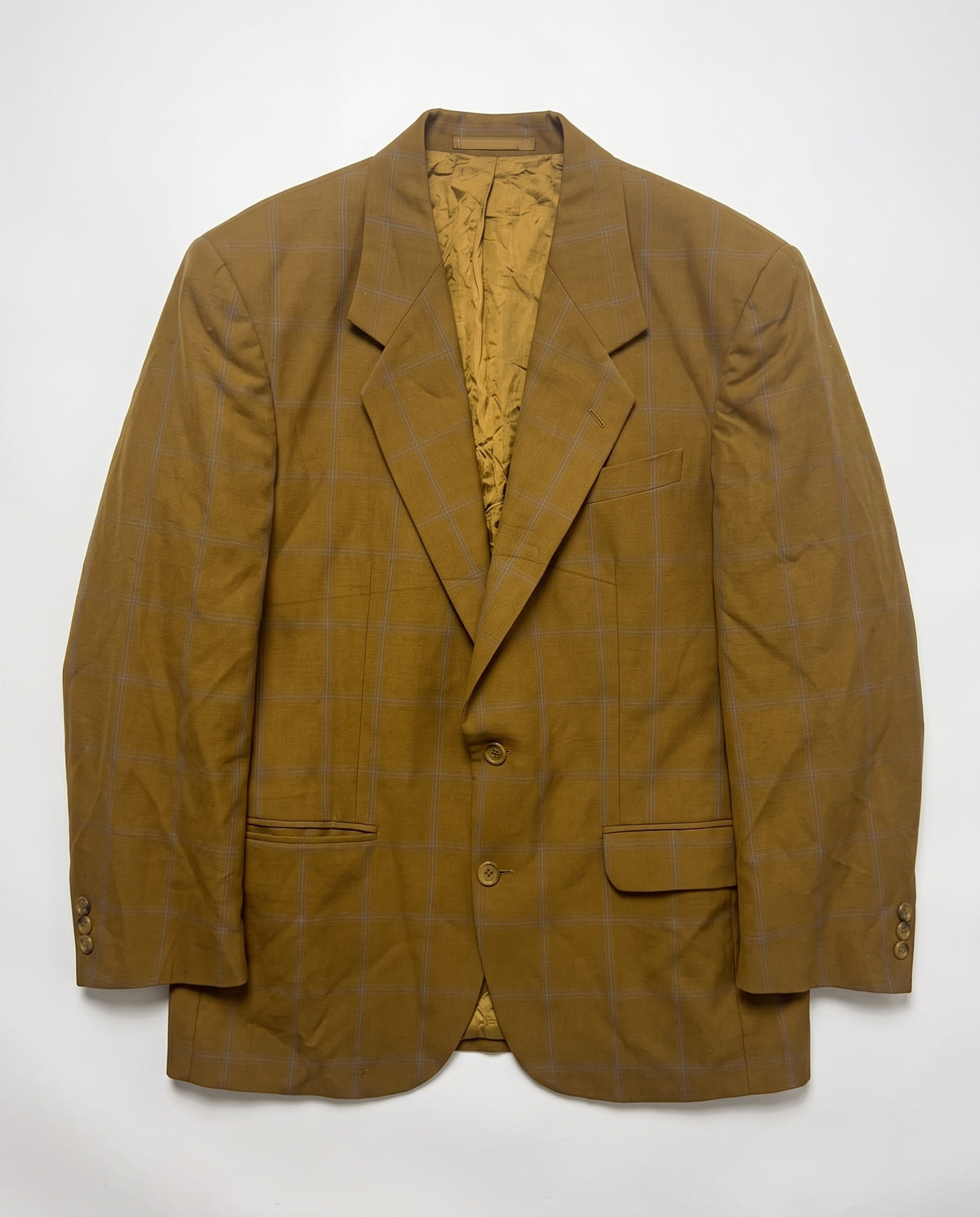Vintage Brown Checkered Blazer - Large