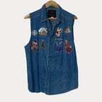 AA Fashion Embroidered Christmas Vest Large - Funkify