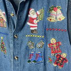 AA Fashion Embroidered Christmas Vest Large - Funkify