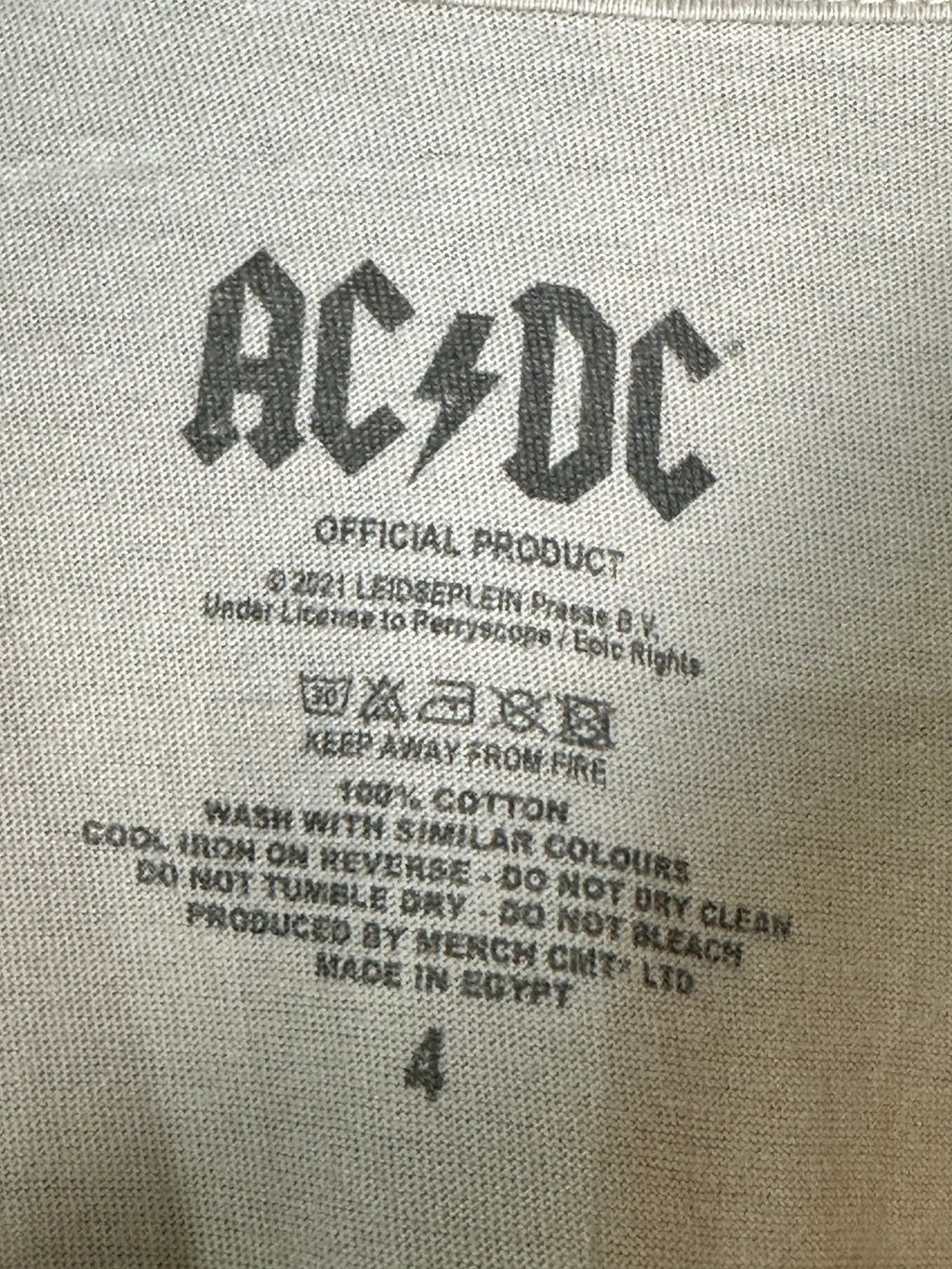 ACDC Long-line T-Shirt Small - Funkify