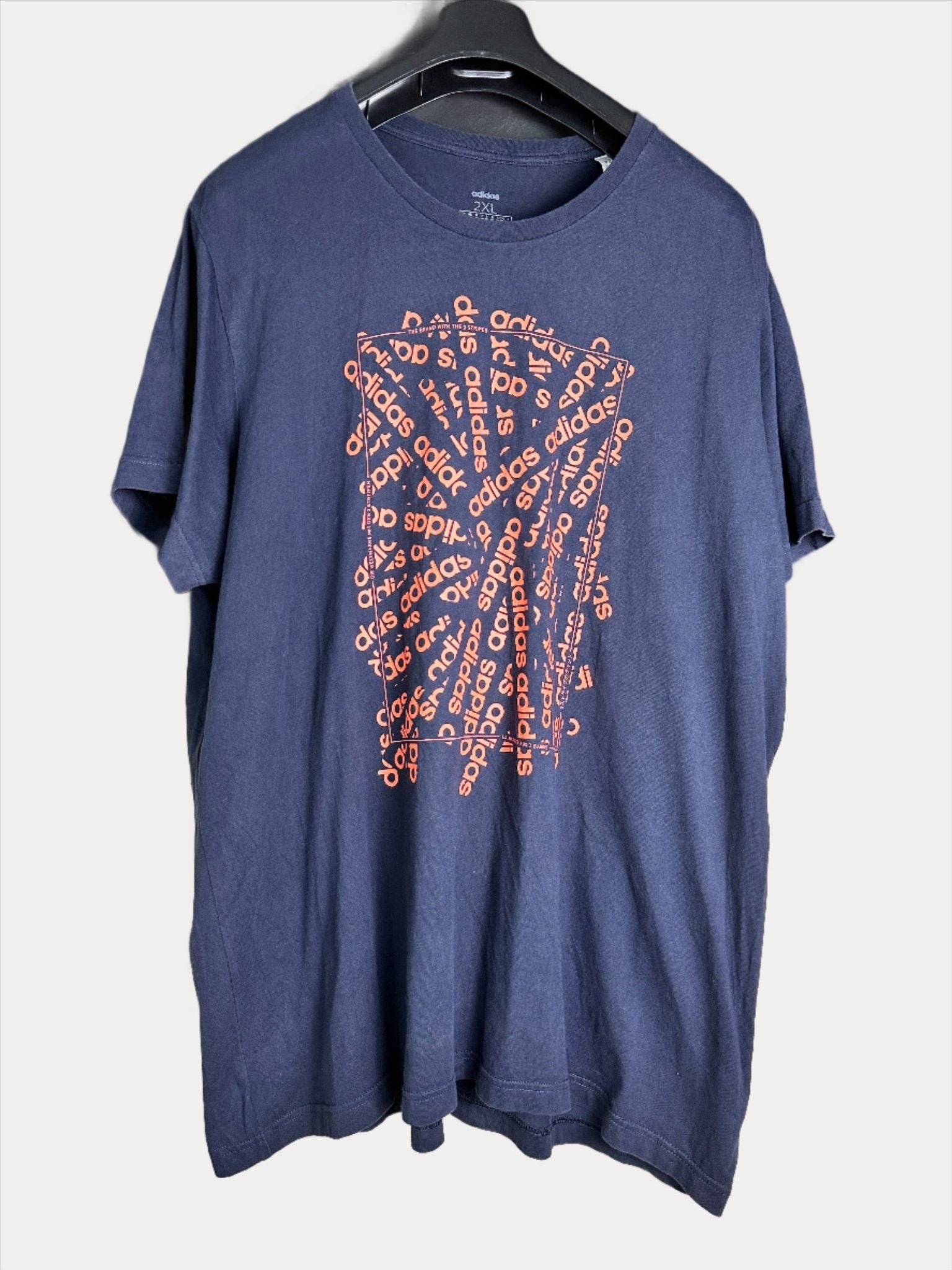 Adidas Navy Blue T-Shirt 2XL - Funkify