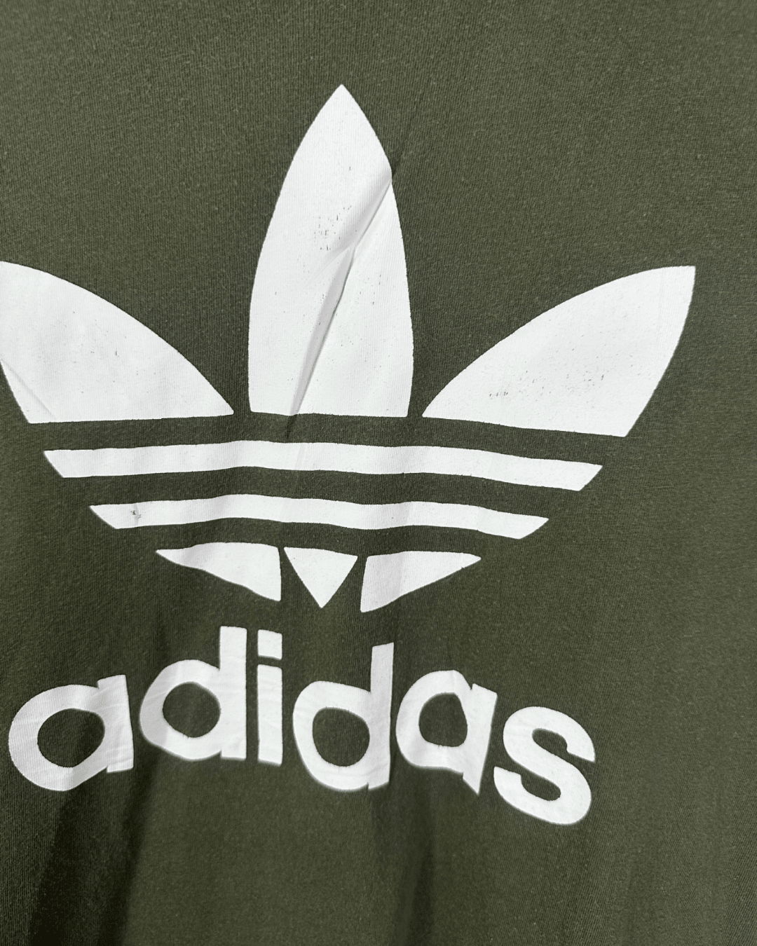 Adidas Originals Olive Green T-Shirt - Medium - Funkify