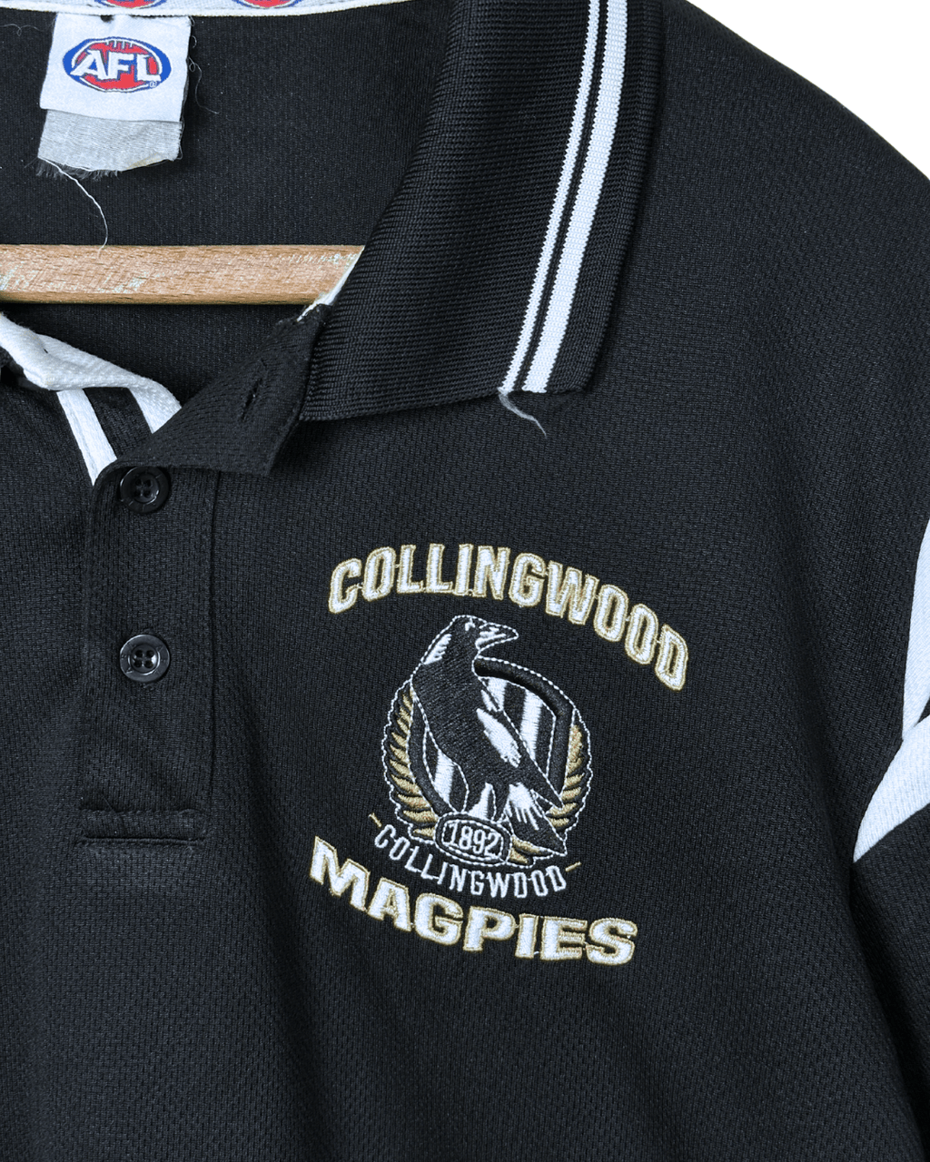 AFL Collingwood Magpies Polo Shirt XL - Funkify