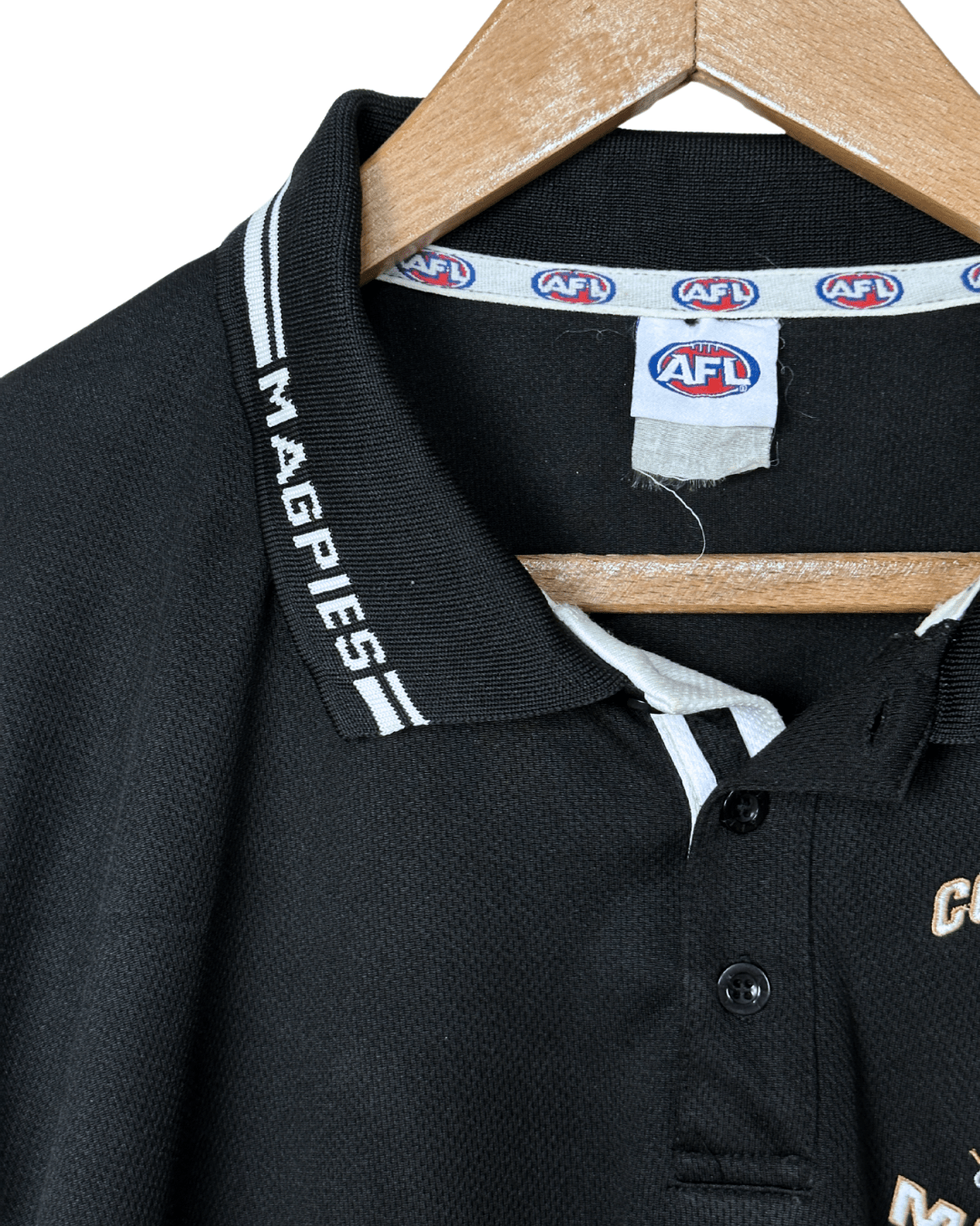 AFL Collingwood Magpies Polo Shirt XL - Funkify