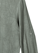 Alcott Long Sleeve Band Collar Linen Blend Shirt Small - Funkify