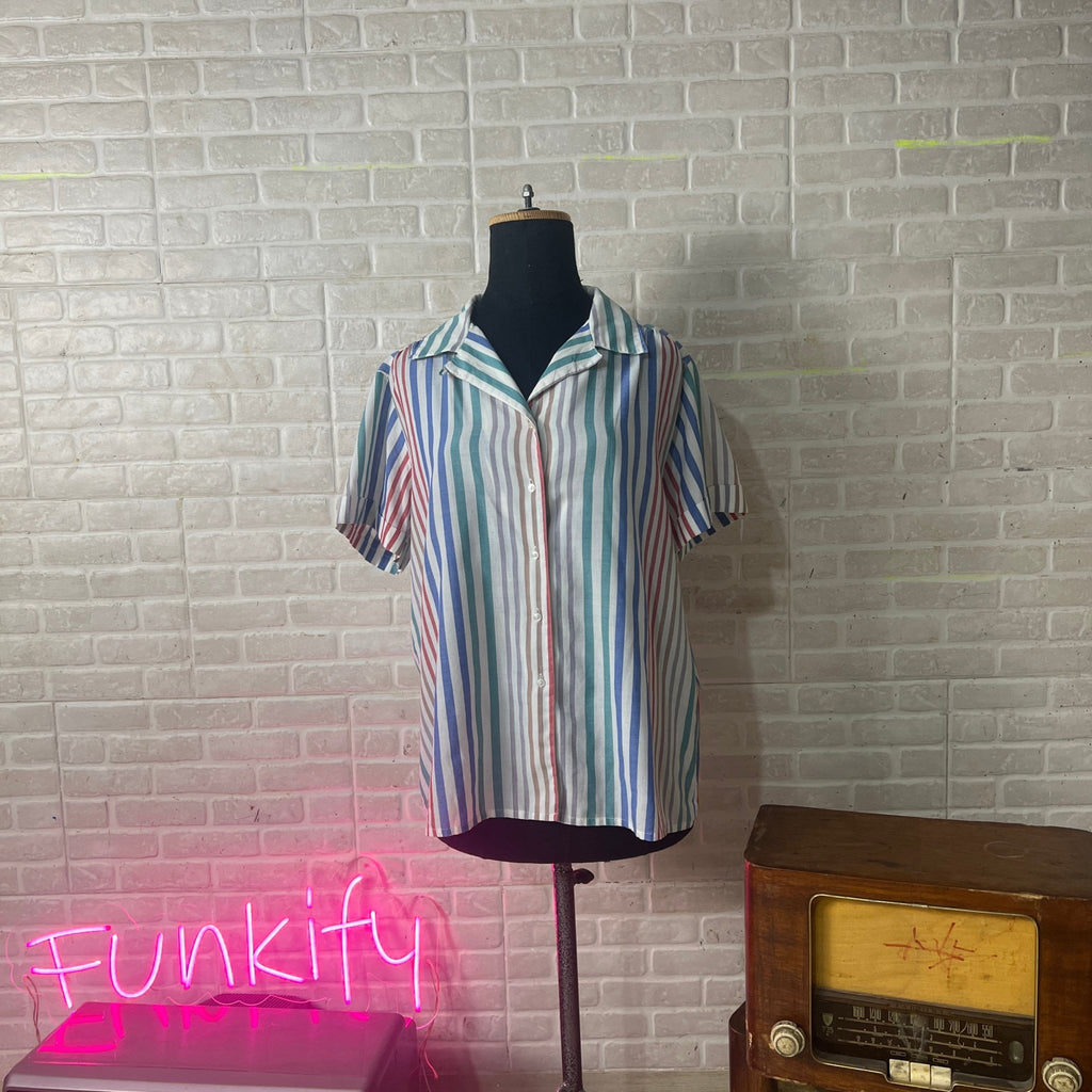 Alia Stripped Blouse - Funkify
