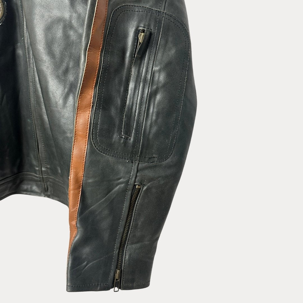 American Classics Racing Genuine Leather Jacket Large - Funkify