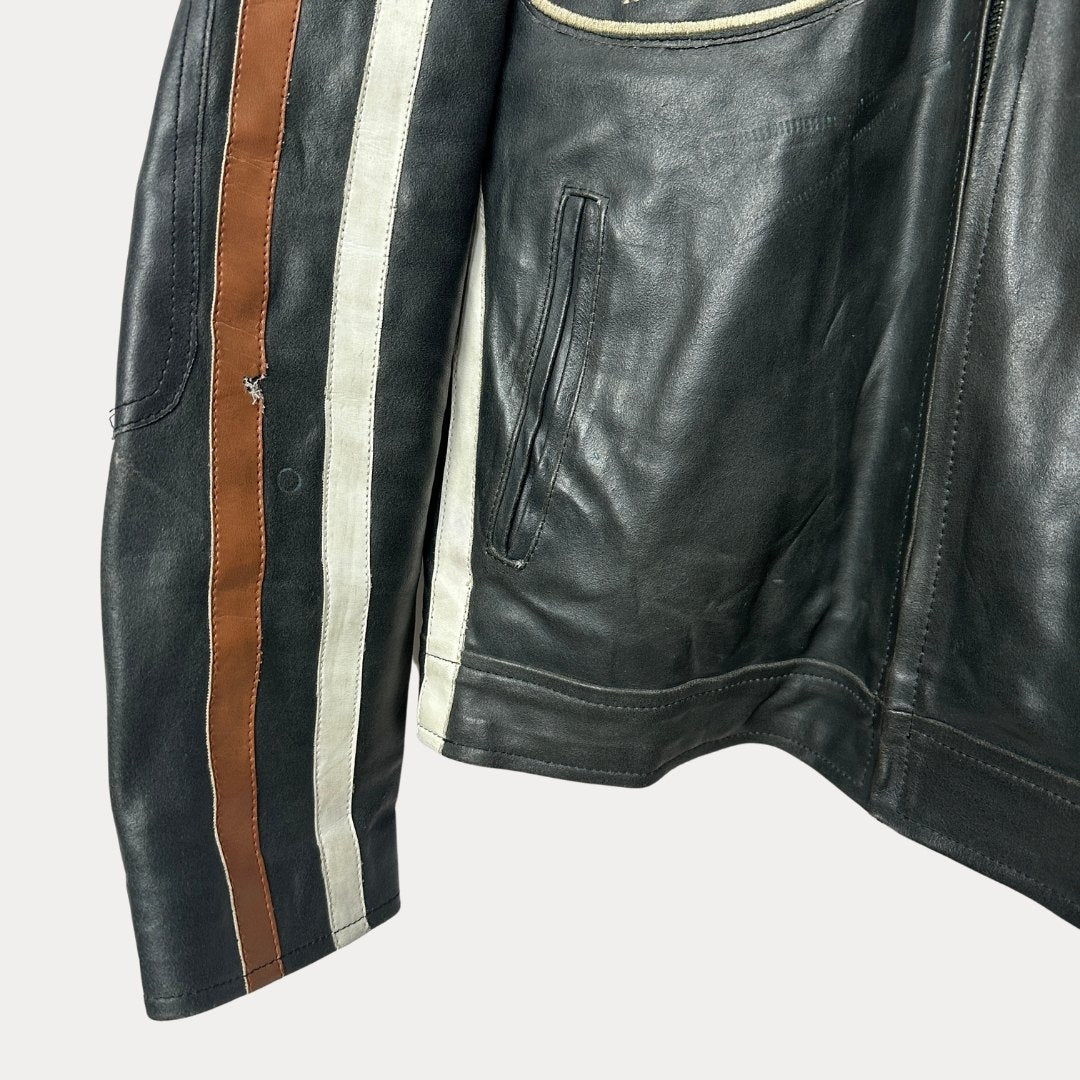 American Classics Racing Genuine Leather Jacket Large - Funkify