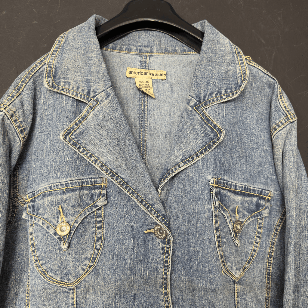 Americana Blues Denim Women's Jacket - Funkify