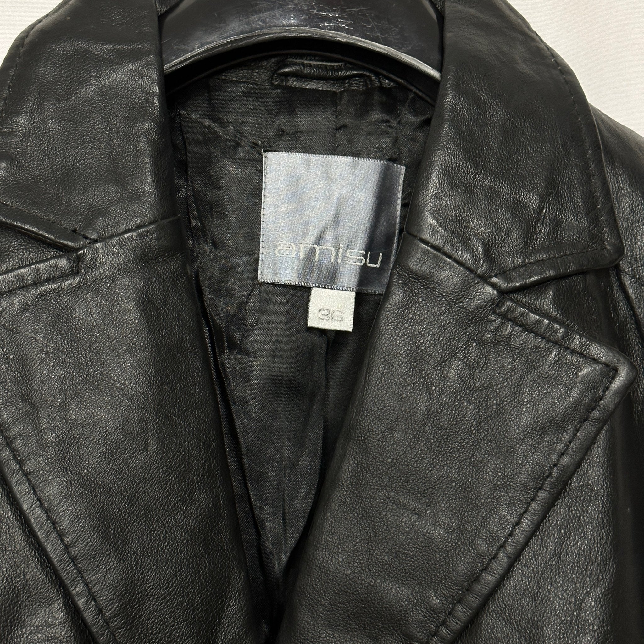 Amisu Leather Blazer Women's Medium - Funkify