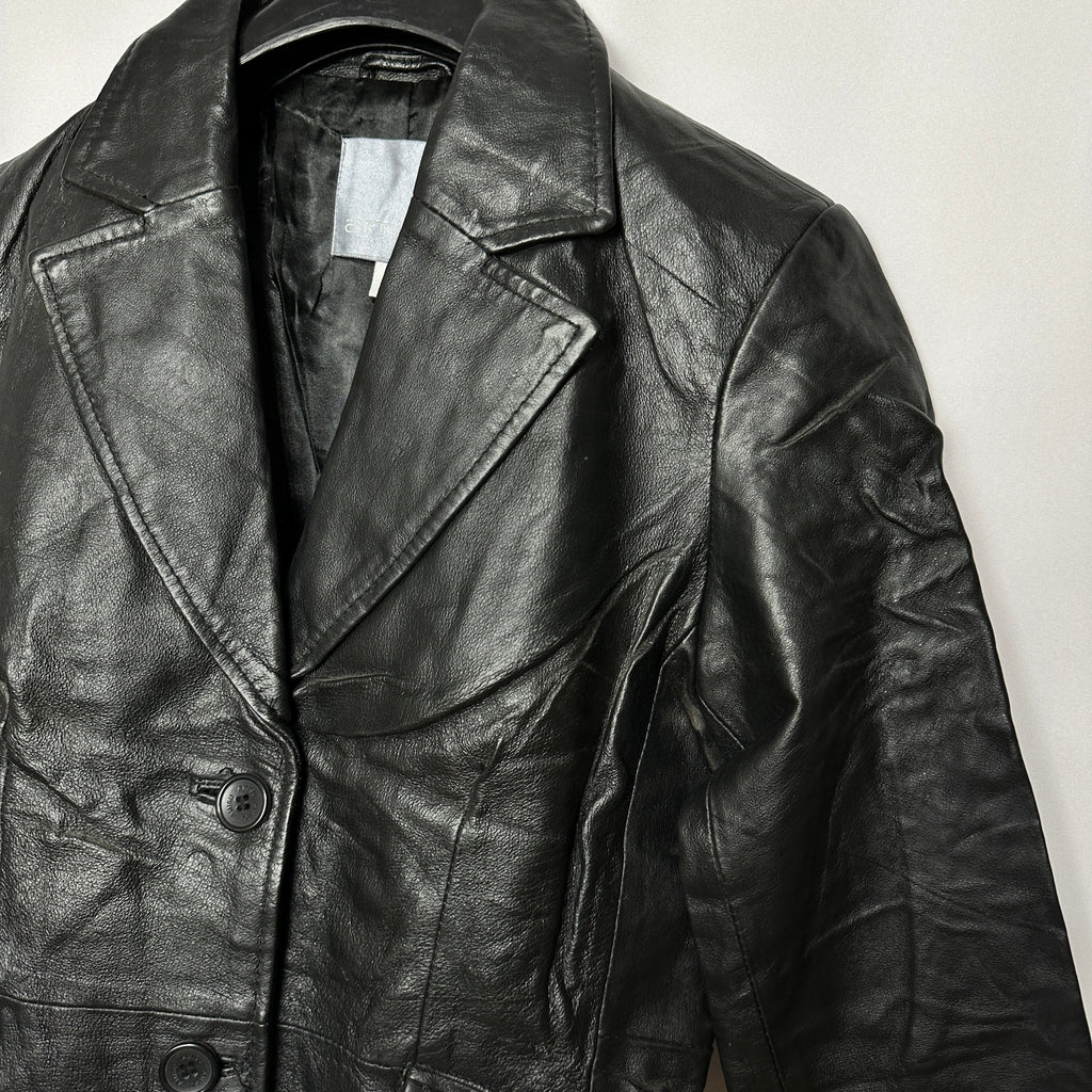 Amisu Leather Blazer Women's Medium - Funkify