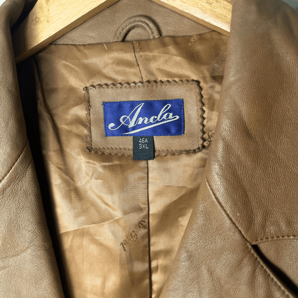 Ancla Brown Women;s Leather Jacket Large - Funkify