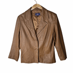 Ancla Brown Women;s Leather Jacket Large - Funkify