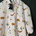Animals Pattern Striped Shirt - Funkify
