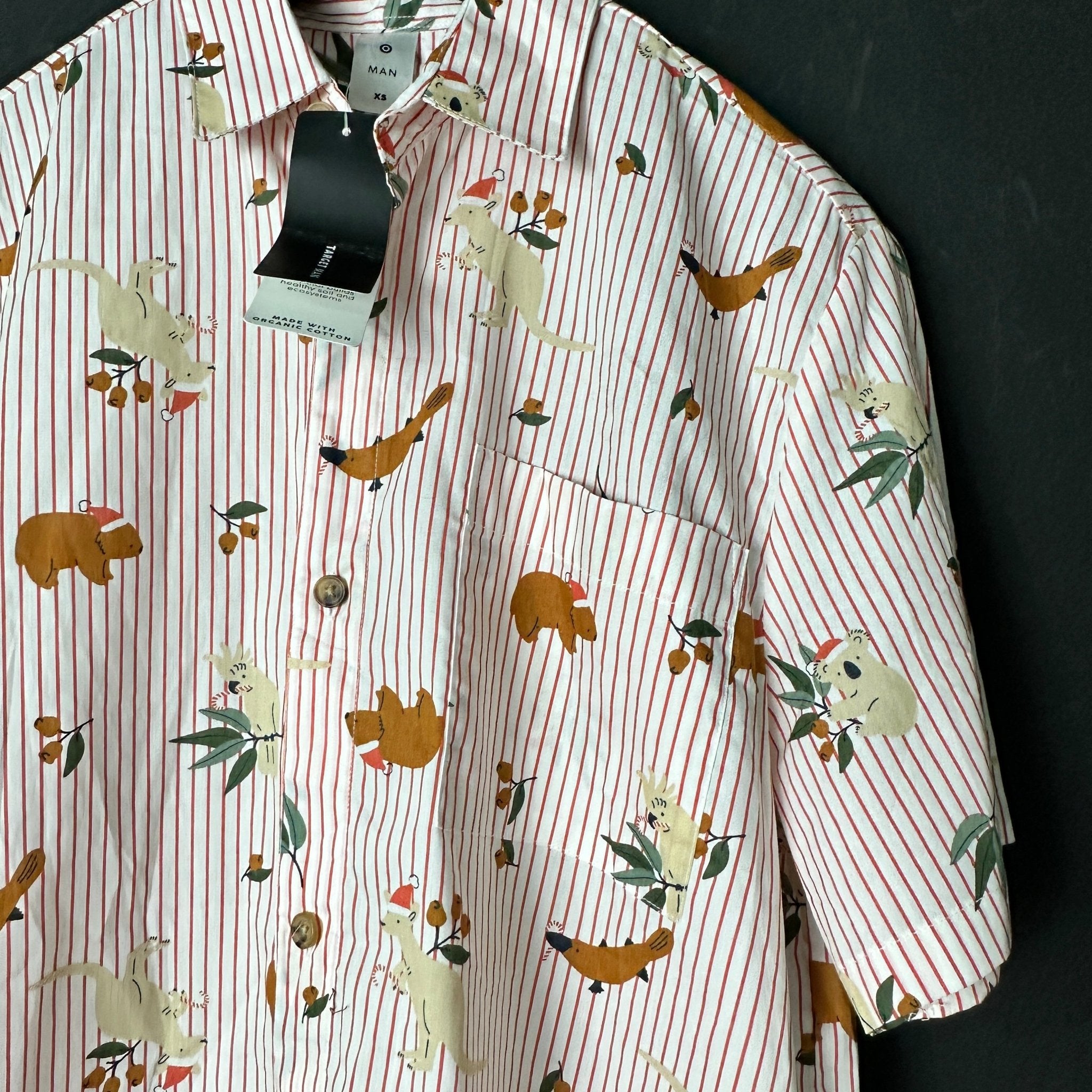 Animals Pattern Striped Shirt - Funkify