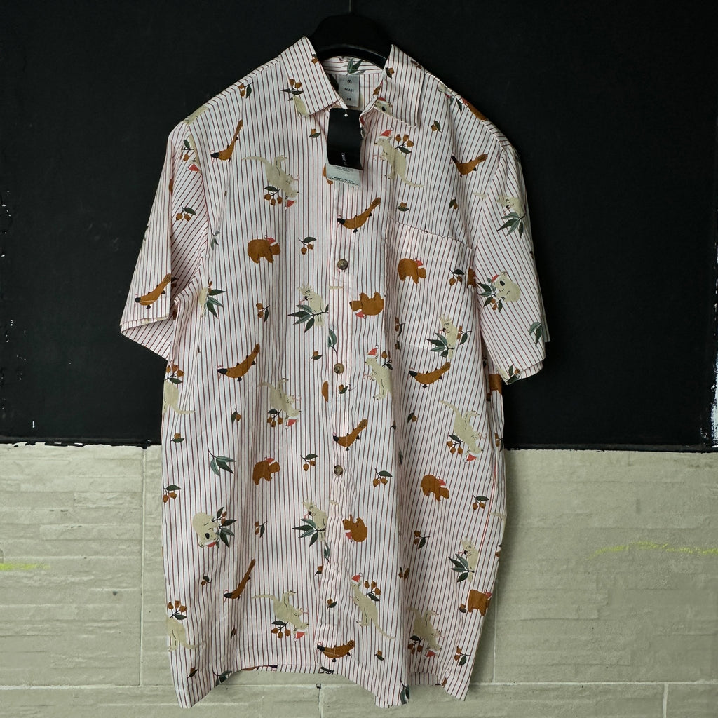 Animals Pattern Striped Shirt - Funkify