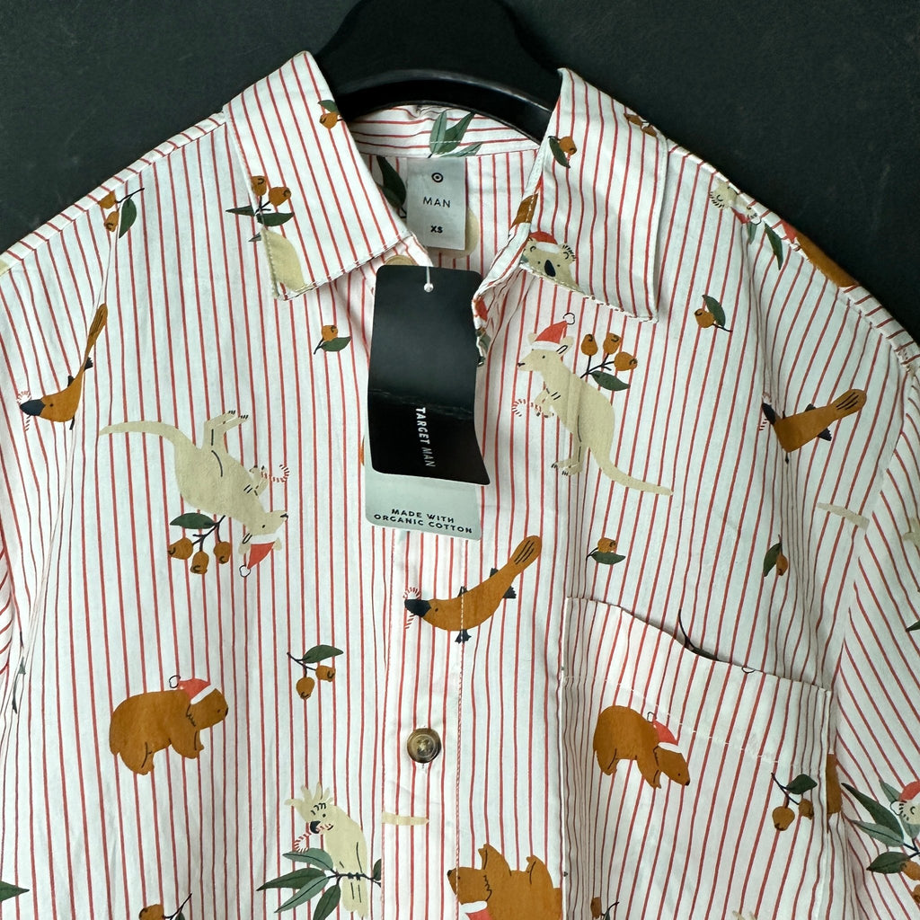 Animals Pattern Striped Shirt - Funkify