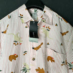Animals Pattern Striped Shirt - Funkify