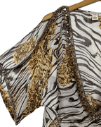 Arden B. Embellished Sheer Leopard Top - Funkify