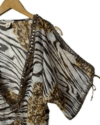 Arden B. Embellished Sheer Leopard Top - Funkify