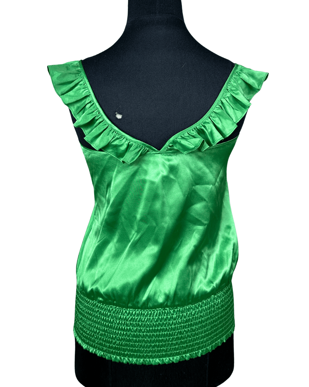 Arden B. Satin Ruffle Top XS - Funkify