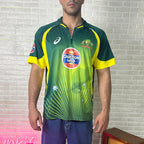 Asics Cricket Australia Quarter-zip Shirt Small - Funkify