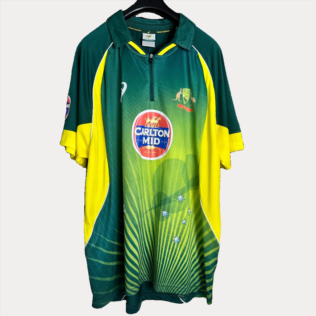 Asics Cricket Australia Quarter-zip Shirt Small - Funkify
