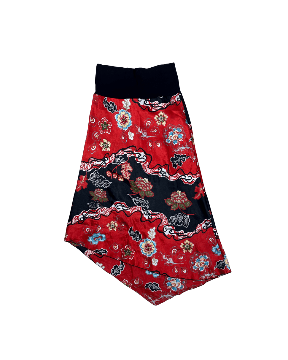 Asymmetrical Satin Skirt - Funkify